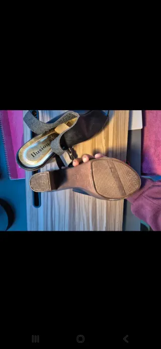 Zapatos de tacón alto cuero plataforma