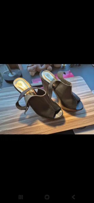 Zapatos de tacón alto cuero plataforma