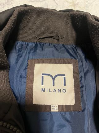 Chaquetón acolchado marrón hombre