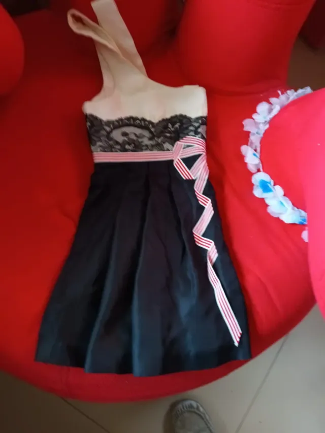 Bustino canotta nero e bianco