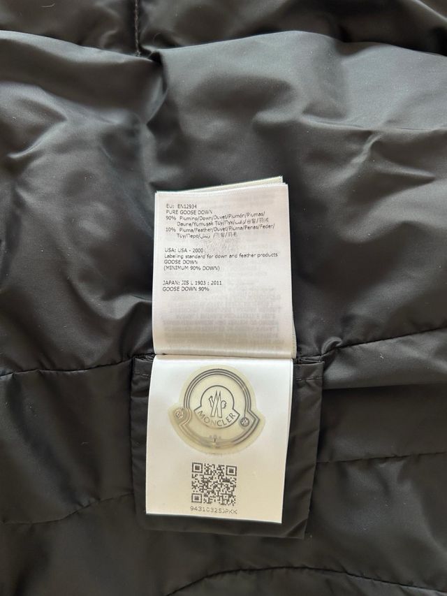 Plumas Moncler Verde Caqui Talla M