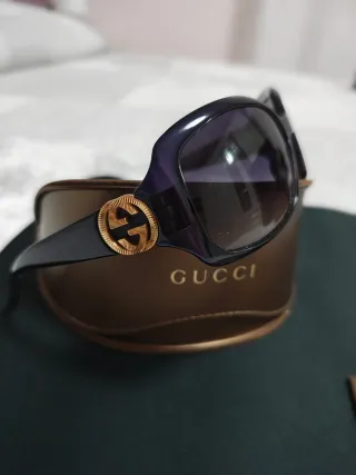 Occhiali da sole donna Gucci viola e marroni