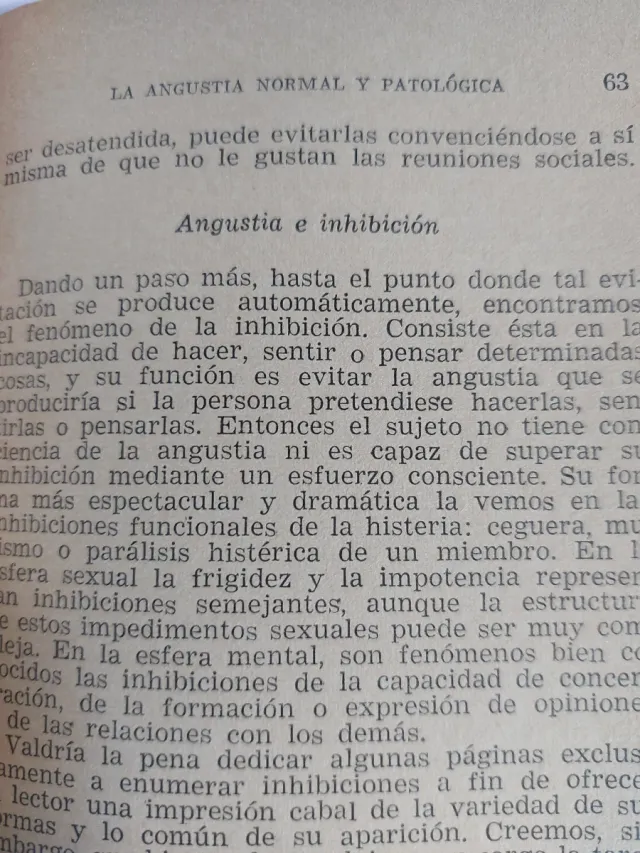 La Angustia Normal y Patológica