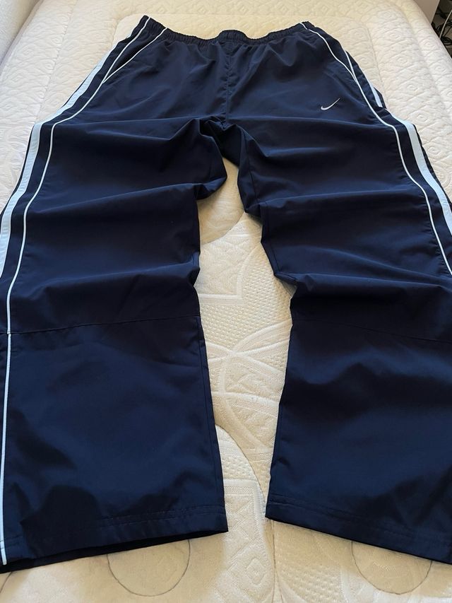 Pantalones Nike anchos azules