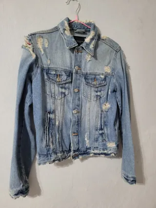 Cazadora vaquera desgastada Talla S