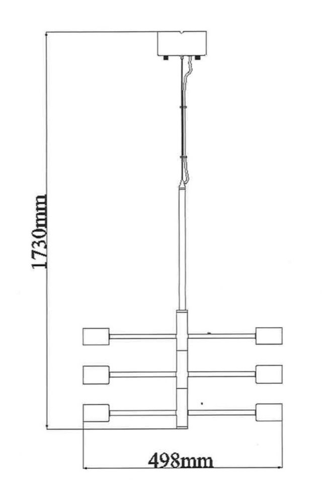 Lámpara de techo moderna negra