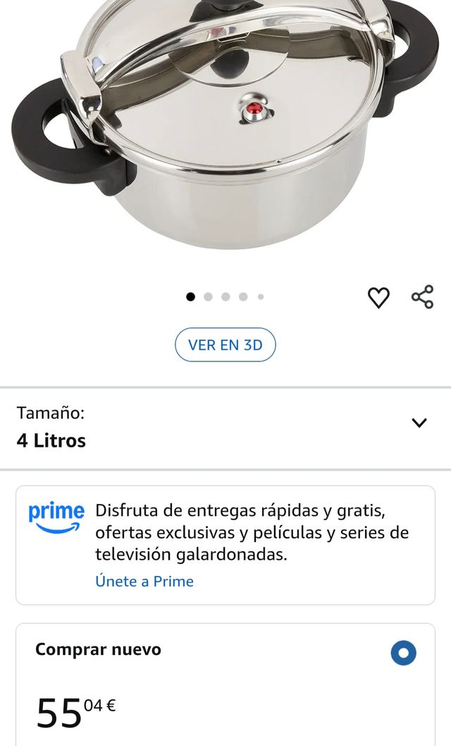 Olla a presión 4 litros Monix