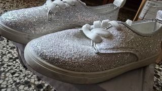 Scarpe glitter argento n.39