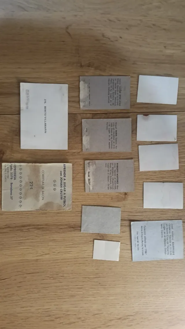 Cromos antiguos fútbol variada Cruyff, Betis..