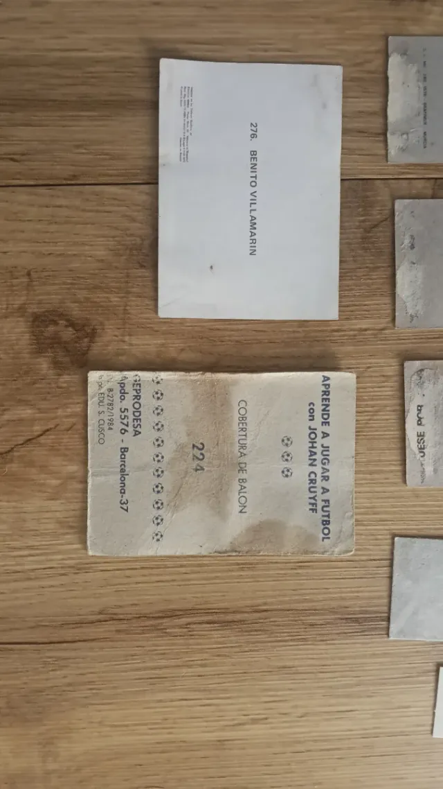 Cromos antiguos fútbol variada Cruyff, Betis..