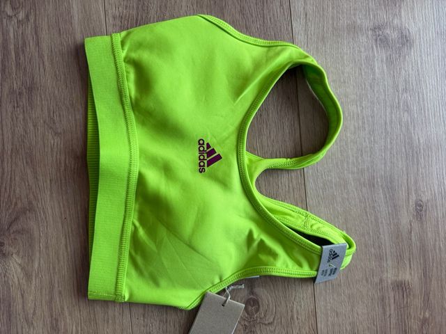 Sujetador deportivo Adidas verde neón