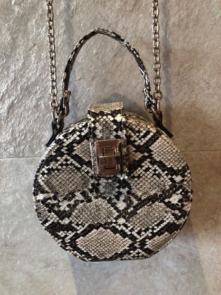 Bolso bombonera Zara piel serpiente