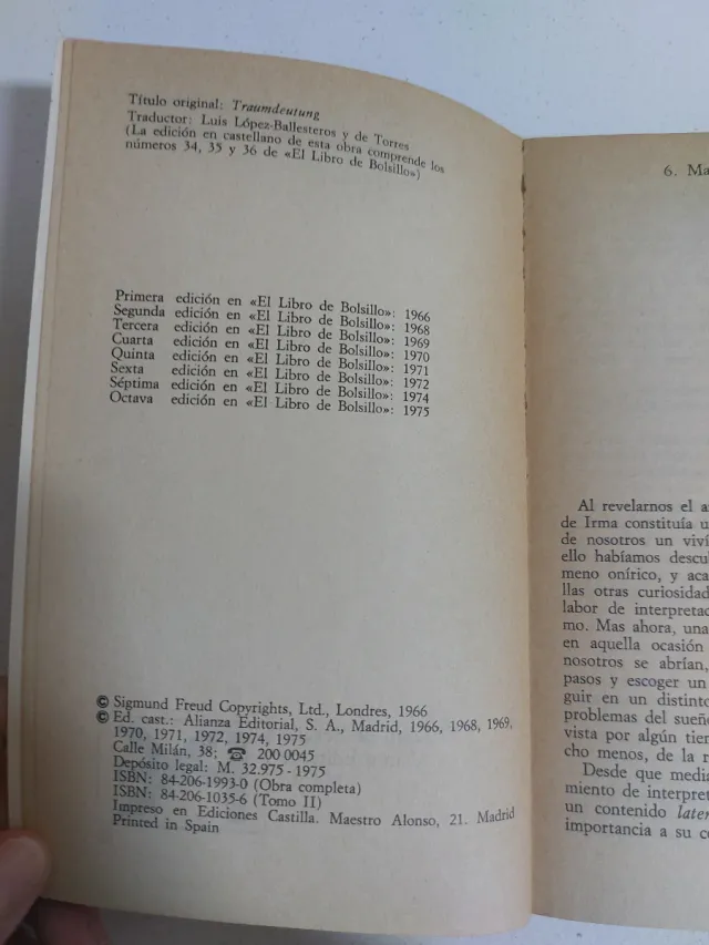 La Interpretación de los sueños 2 y 3. Los dos 6€