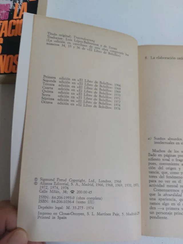 La Interpretación de los sueños 2 y 3. Los dos 6€