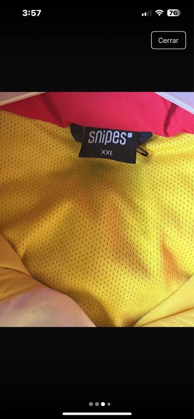 Chaqueta Canguro Snipes Amarilla y Azul