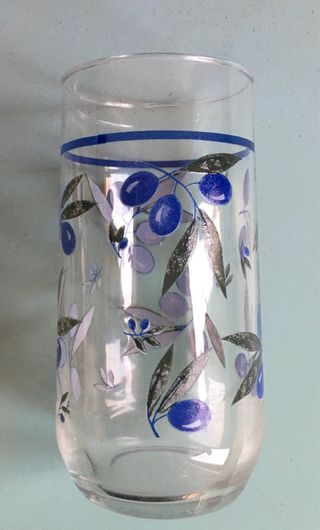 Carffa Set 6 Bicchieri Vetro Decorati Olive