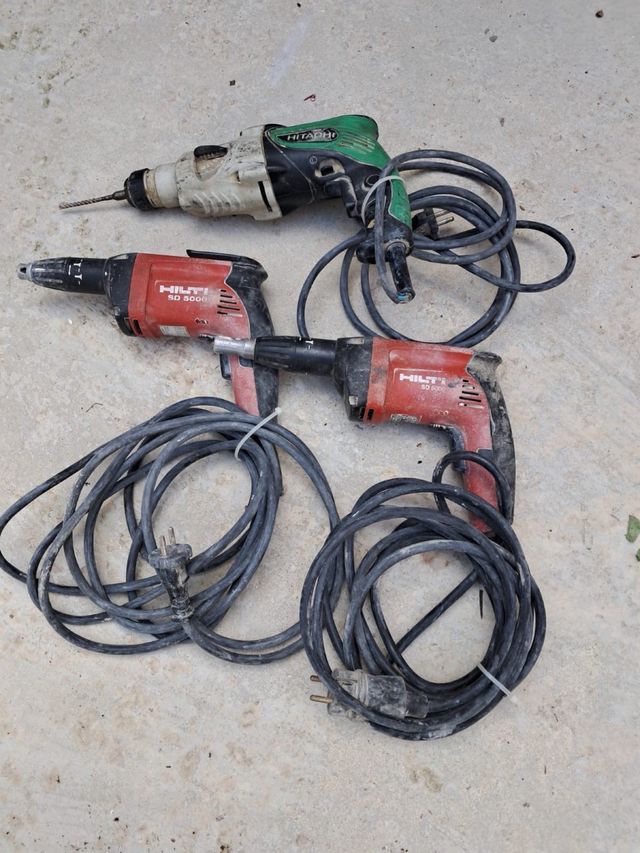 Taladros Hilti y Hitachi