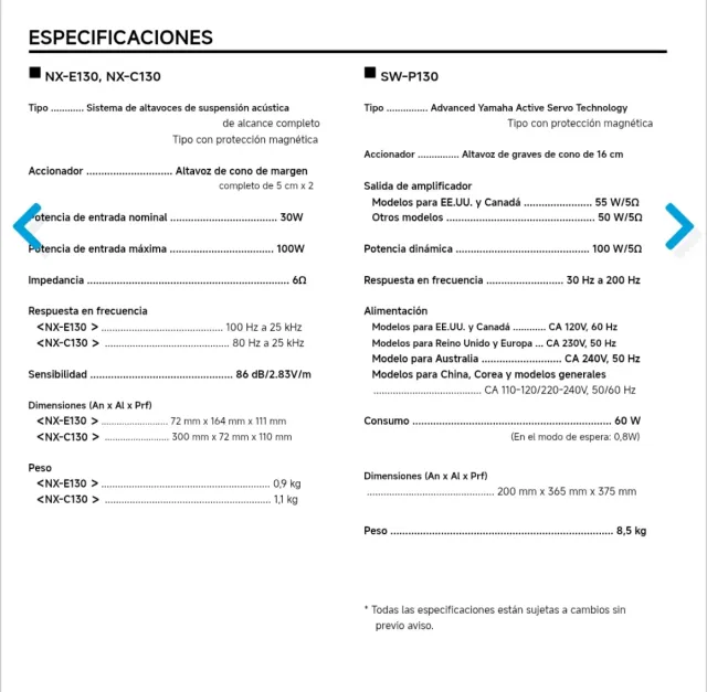 Altavoces Yamaha 5.1 Gris Plata