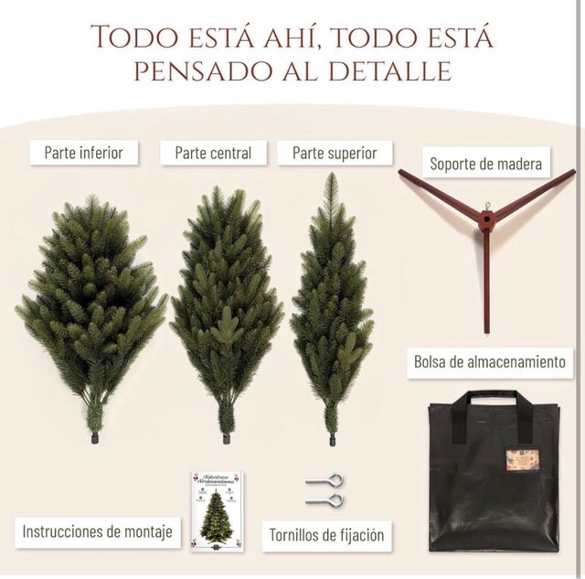 Árbol Navidad Artificial 180cm PURE LIVING