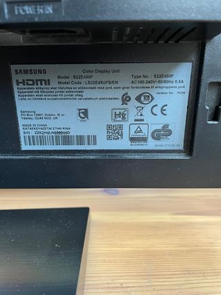 Monitor Samsung S22E450F 22 pollici