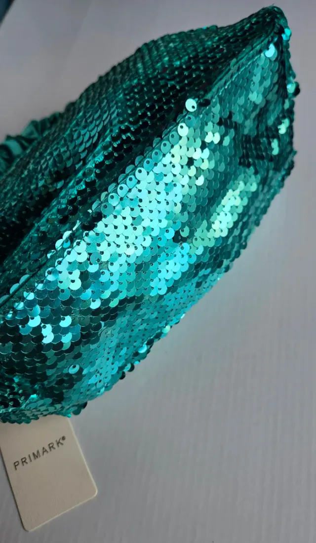 Bolso lentejuelas turquesa