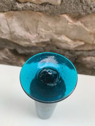 Vaso turchese in vetro