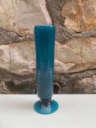 Vaso turchese in vetro