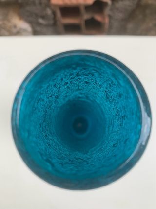 Vaso turchese in vetro