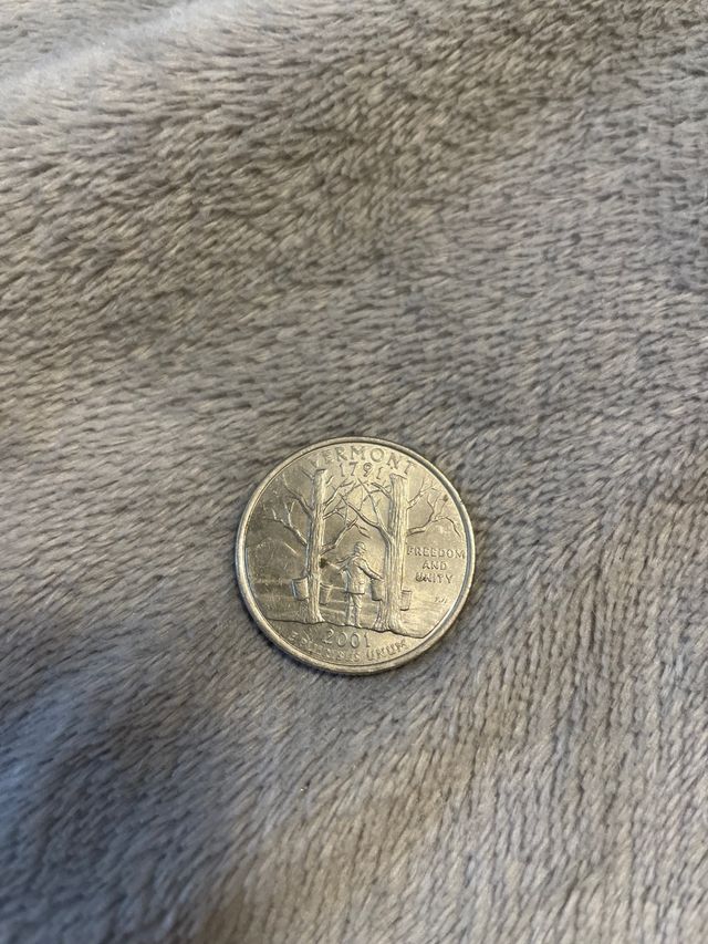 Moneda de 25 centavos de EE. UU. Vermont 2001