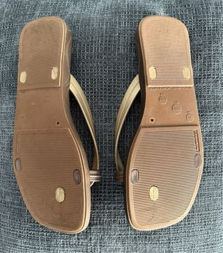 Chanclas Ipanema Mujer Talla 41 Marrón y Dorado