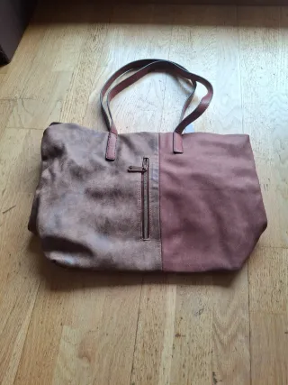 Bolso Kimmidoll marrón y rosa con estampado