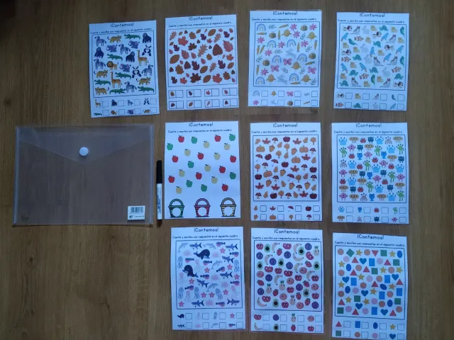 Material de tarjetas para contar matemáticas 