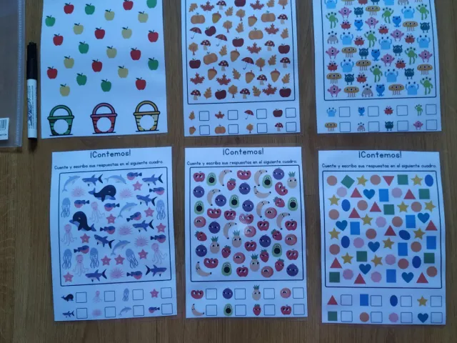 Material de tarjetas para contar matemáticas 