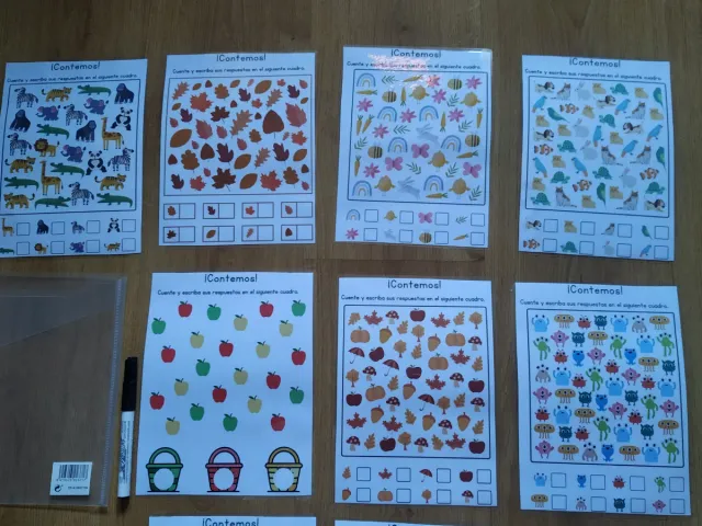 Material de tarjetas para contar matemáticas 