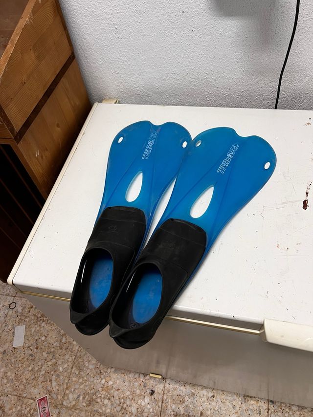 Aletas de natación Triboard azules