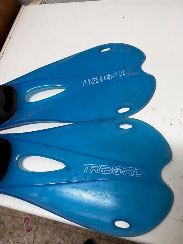 Aletas de natación Triboard azules