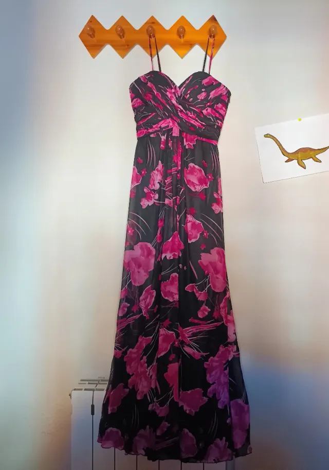 Vestido largo estampado floral