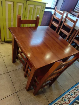 Mesa y sillas de madera para restaurante 80-90 PAX