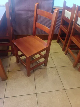 Mesa y sillas de madera para restaurante 80-90 PAX