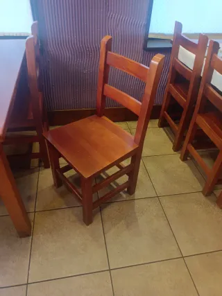 Mesa y sillas de madera para restaurante 80-90 PAX