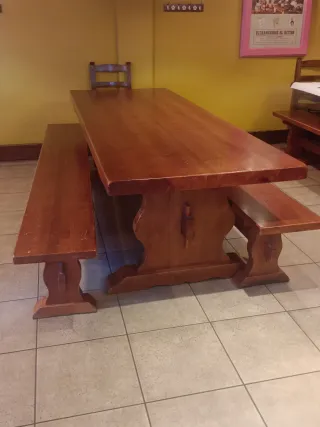 Mesa y sillas de madera para restaurante 80-90 PAX