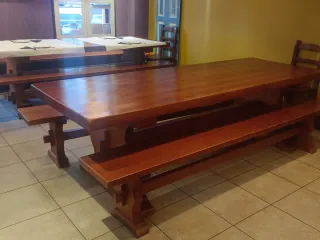 Mesa y sillas de madera para restaurante 80-90 PAX