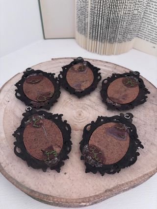 5 Mini Cornici Bronzo Vintage