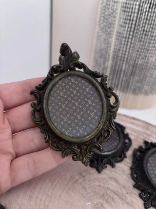 5 Mini Cornici Bronzo Vintage