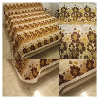 Copriletto matrimoniale floreale