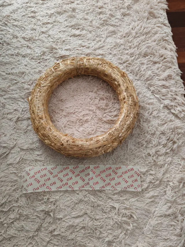 Corona Navidad Base Yute 30cm