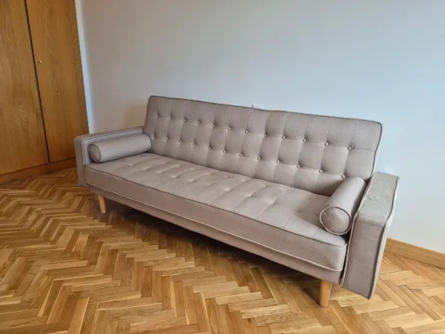 Sofá Cama Beige Tela