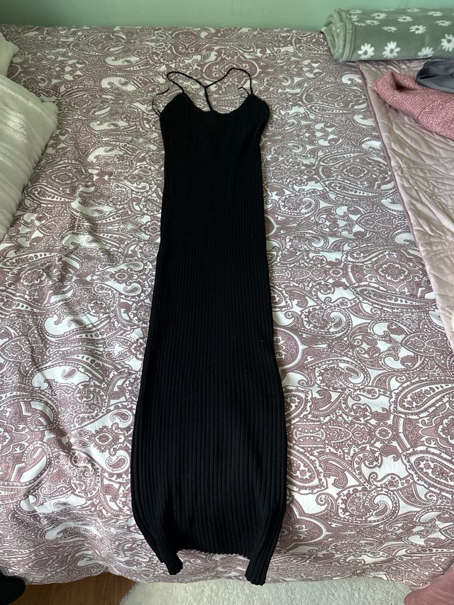 Vestido largo negro tirantes