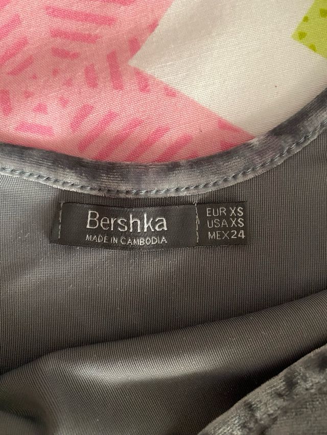 Top terciopelo gris tirantes