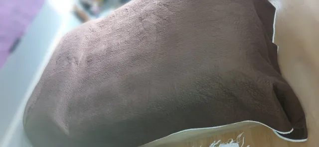 Edredón grande multicolor y morado